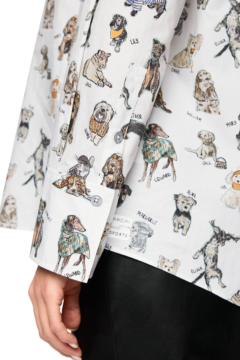 Rethink Together blouse with dog print
