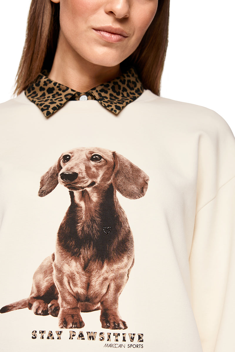 Sweatshirt with dachshund print