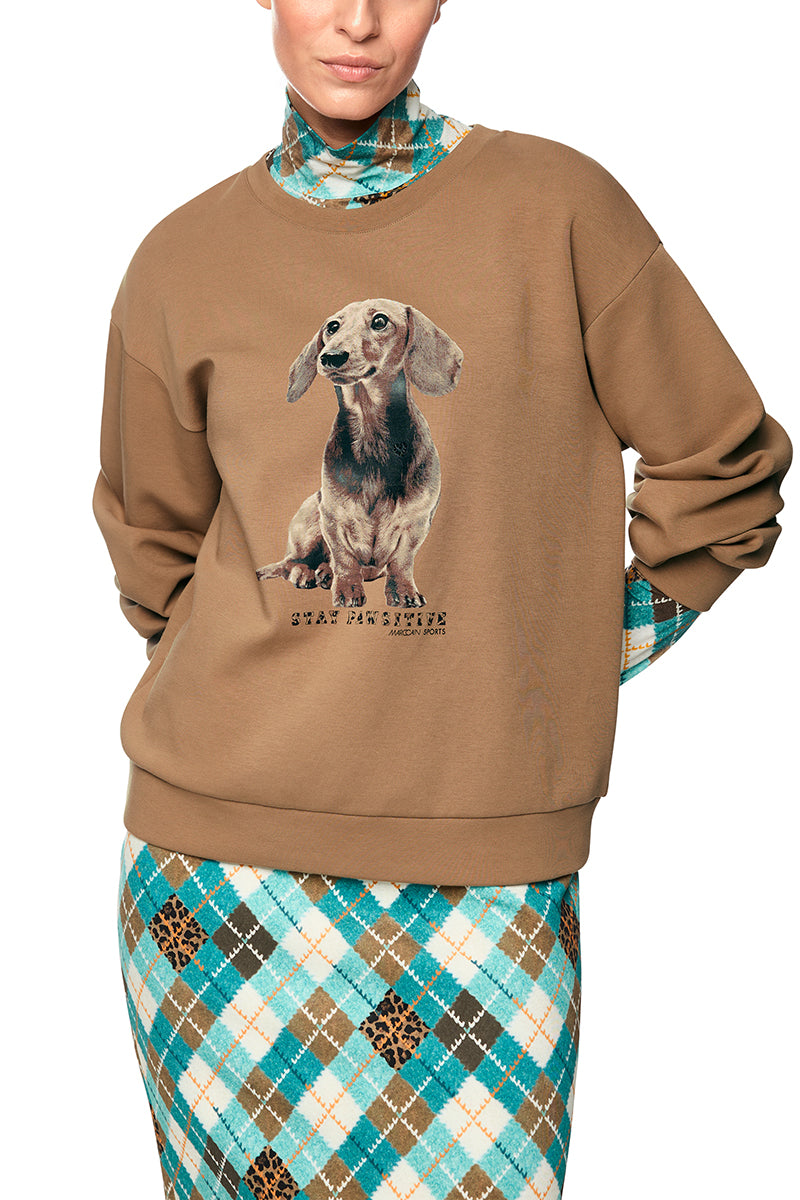 Sweatshirt with dachshund print
