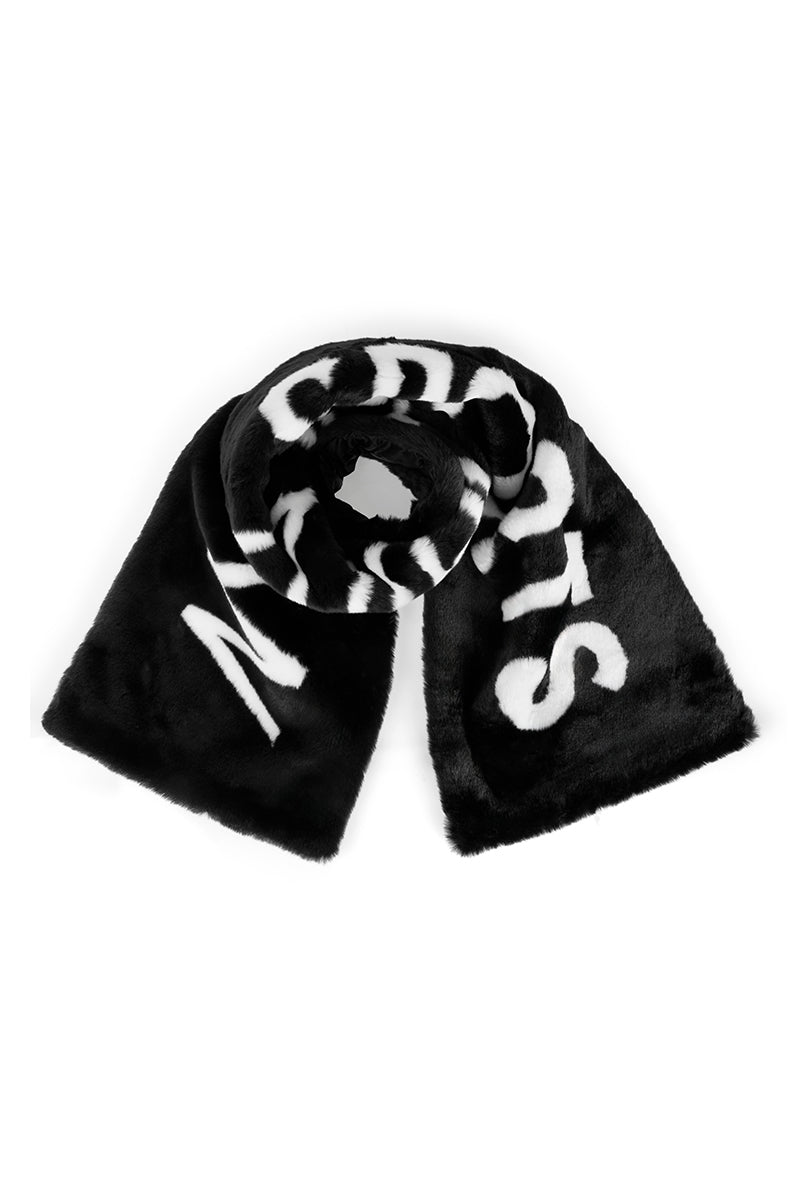 Oversized faux fur scarf