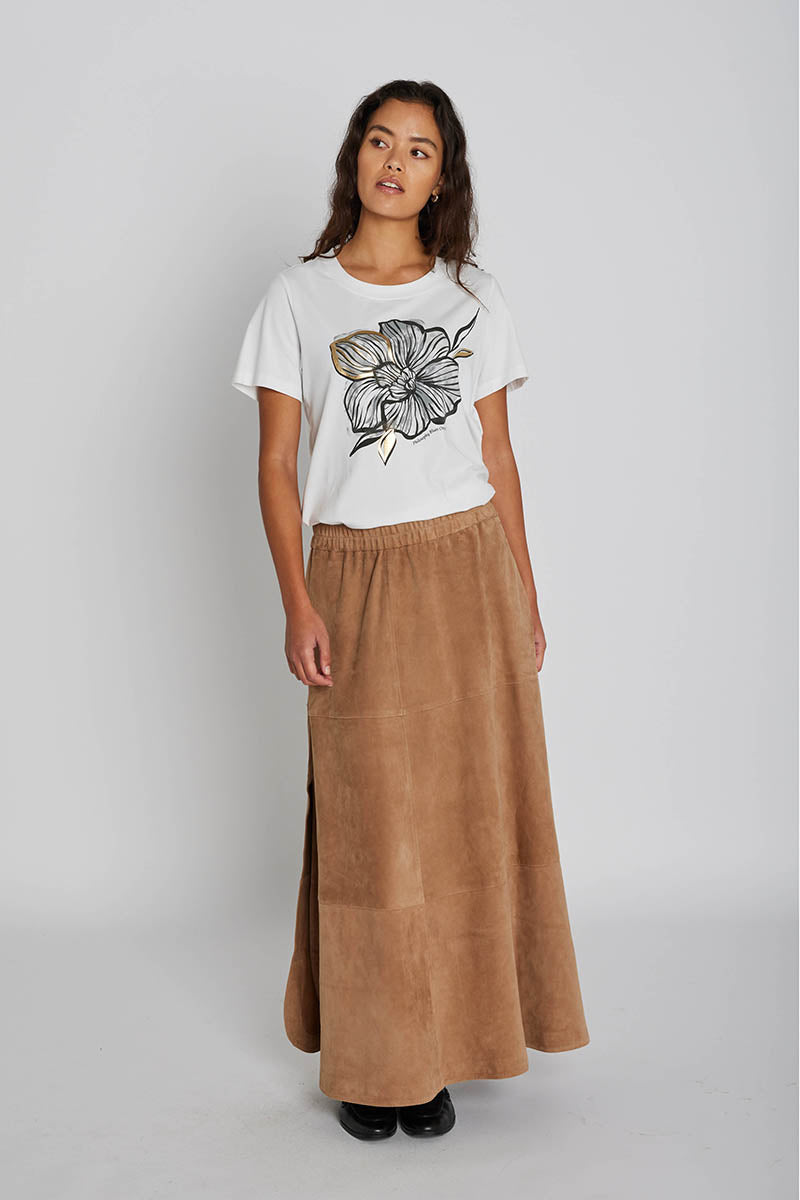Jono suede long skirt