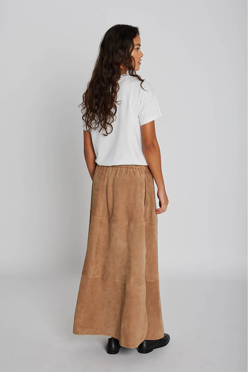 Jono suede long skirt
