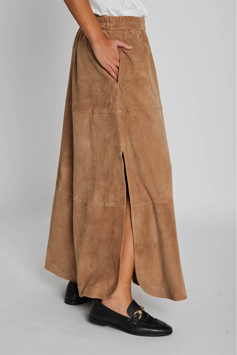 Jono suede long skirt