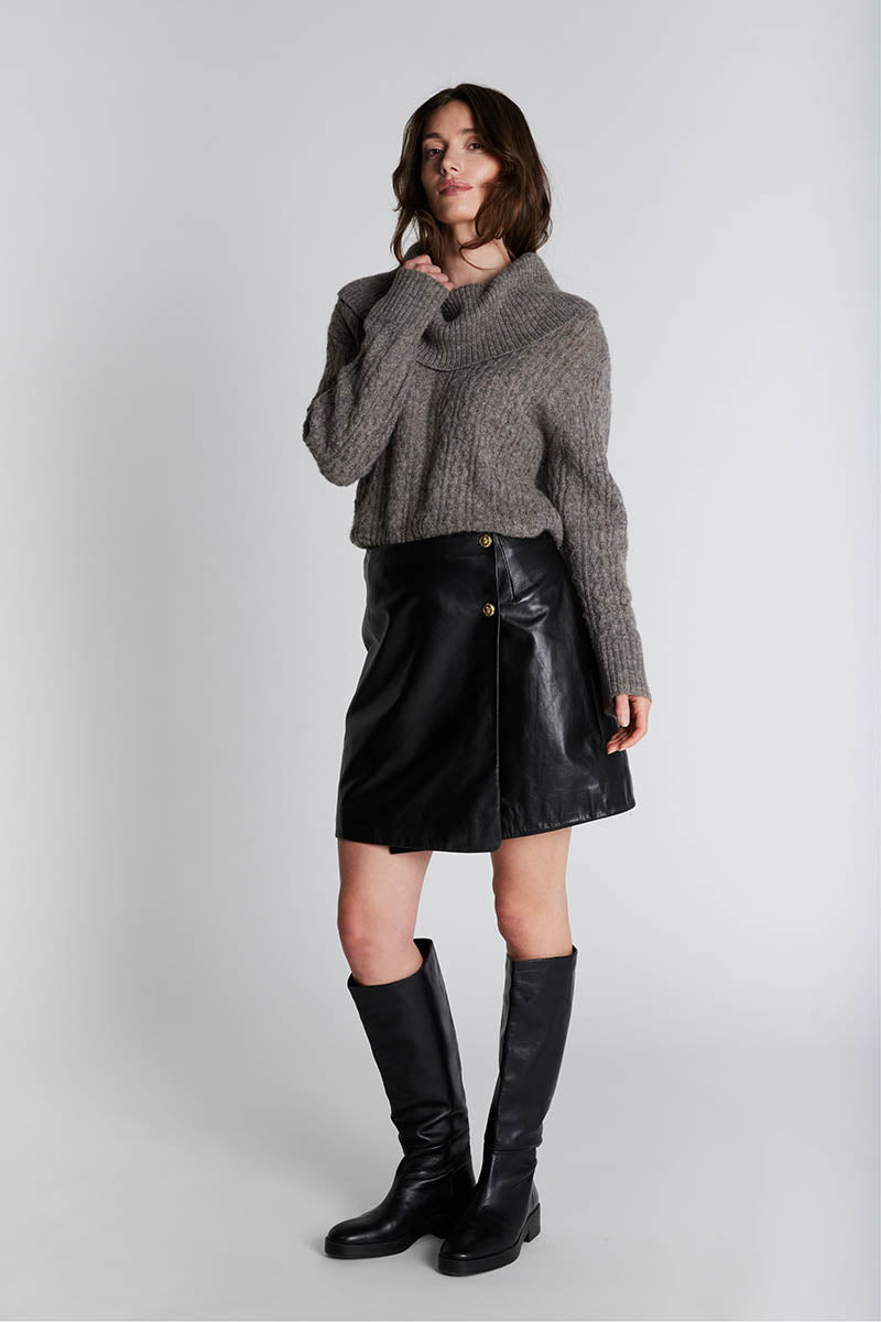 Komi leather skirt
