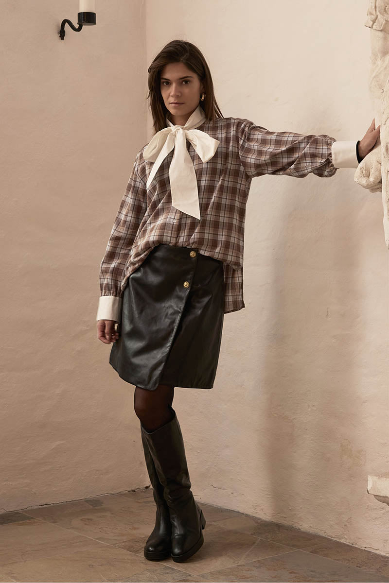 Komi leather skirt