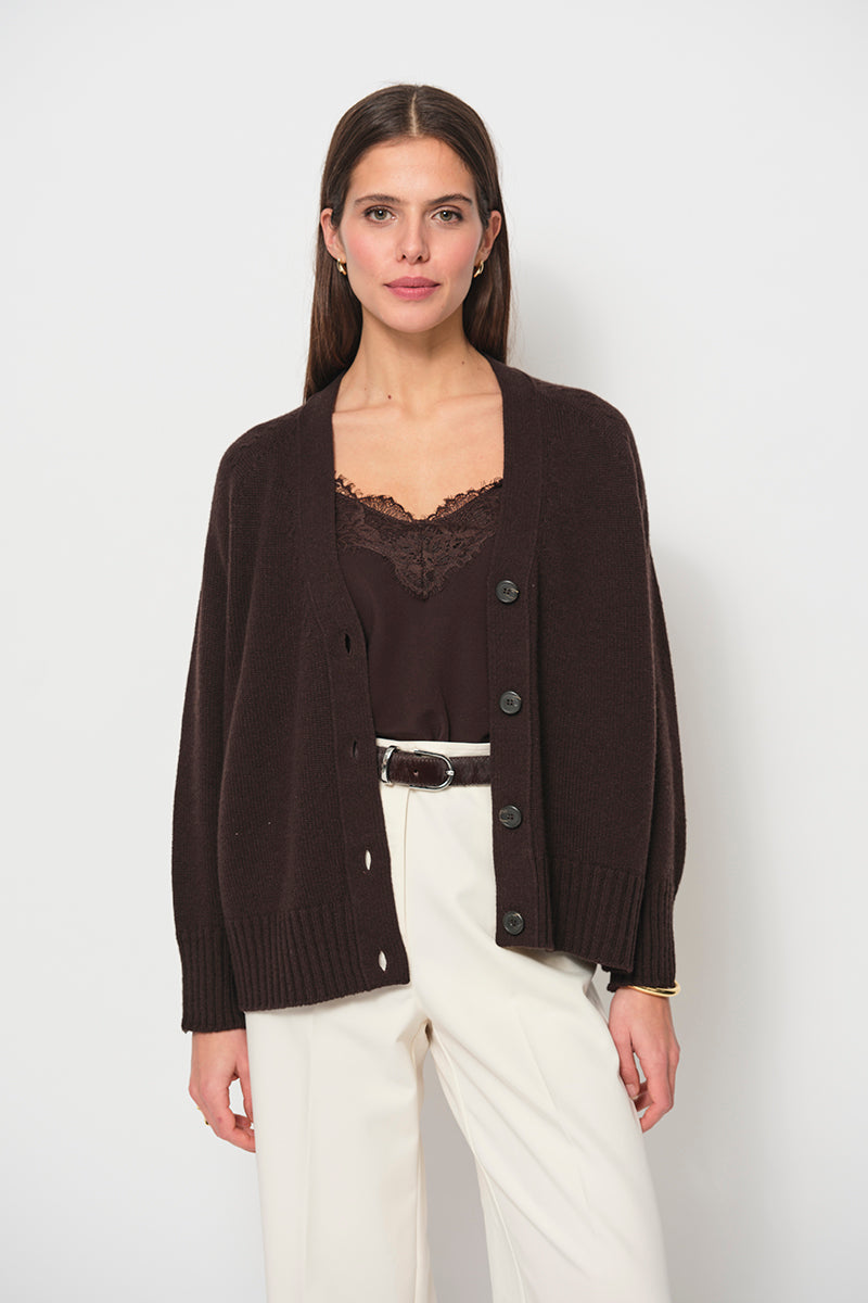 V-neck cardigan