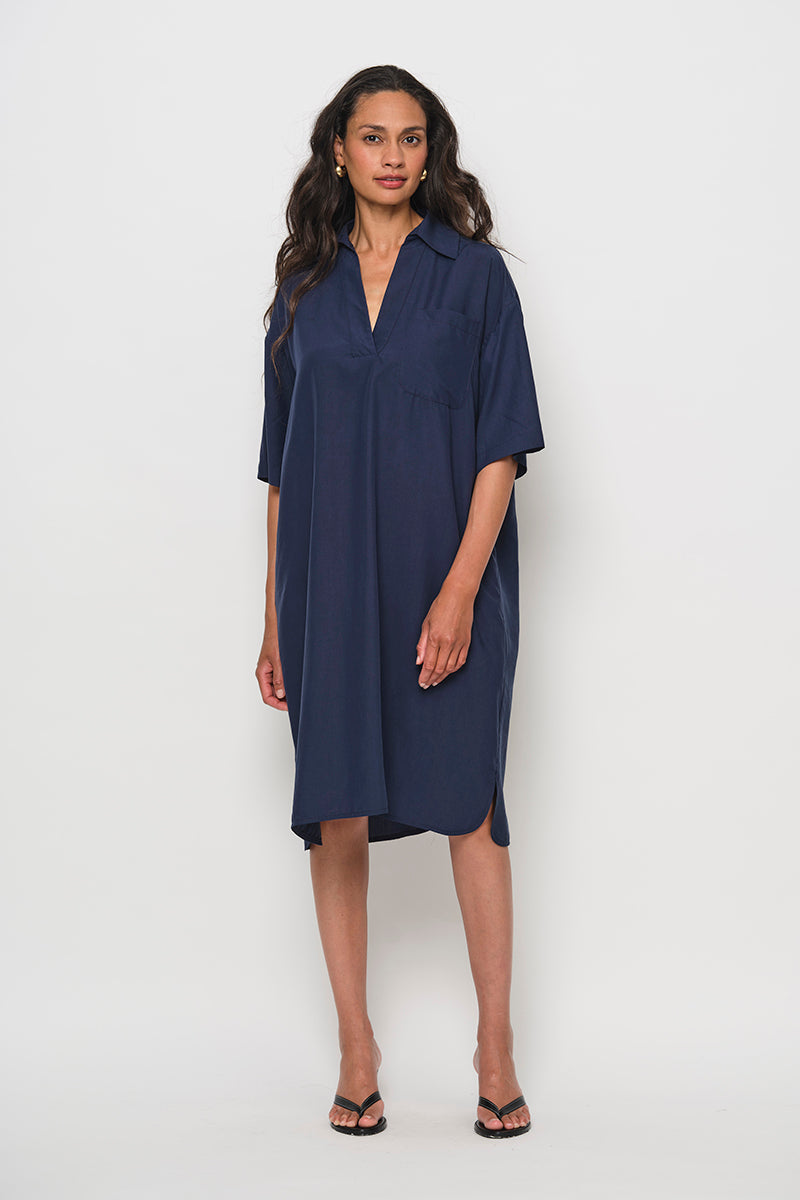 Shirt collar dress