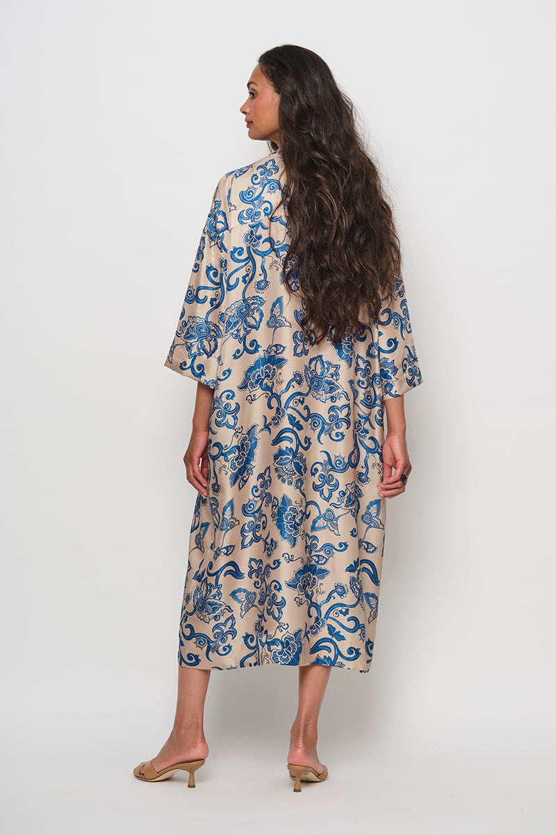 Bib detail flowy dress