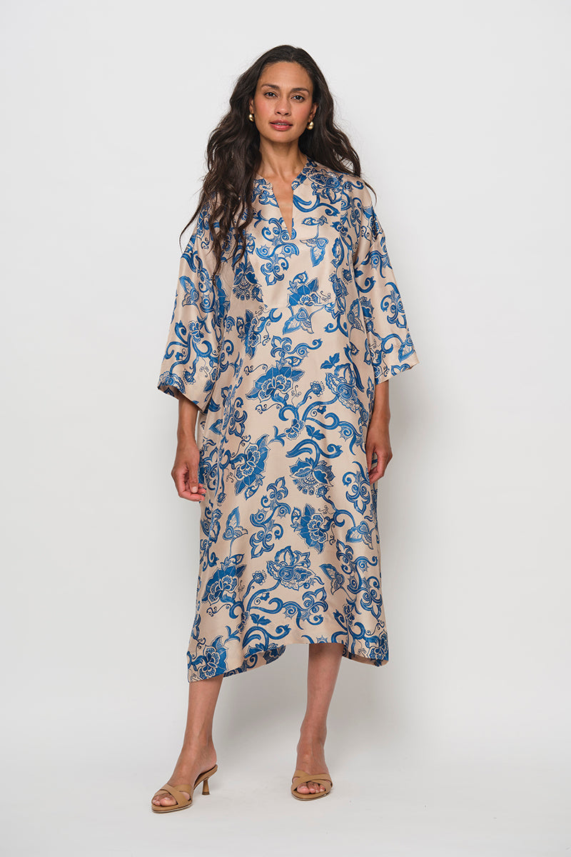 Bib detail flowy dress