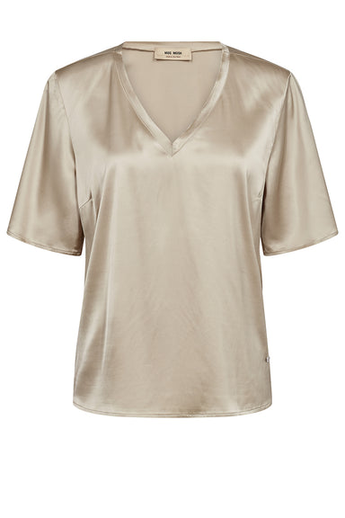 MMEvie V-Neck Satin Blouse