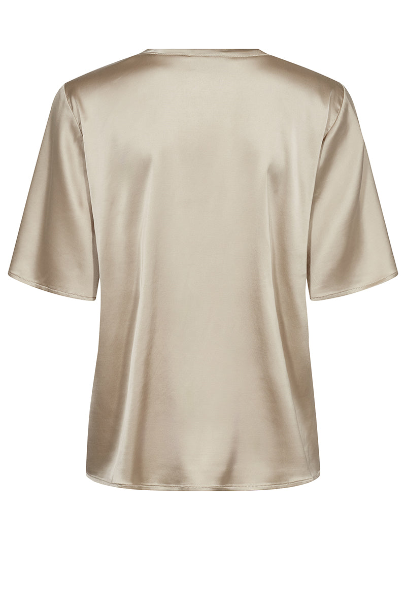 MMEvie V-Neck Satin Blouse