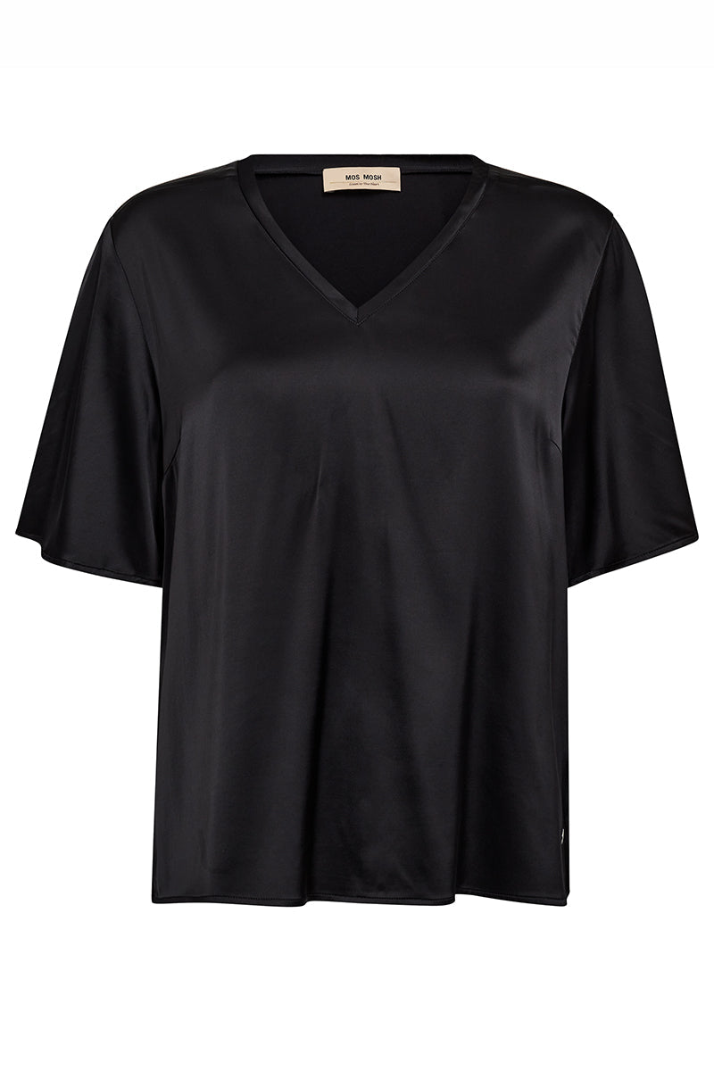 MMEvie V-Neck Satin Blouse