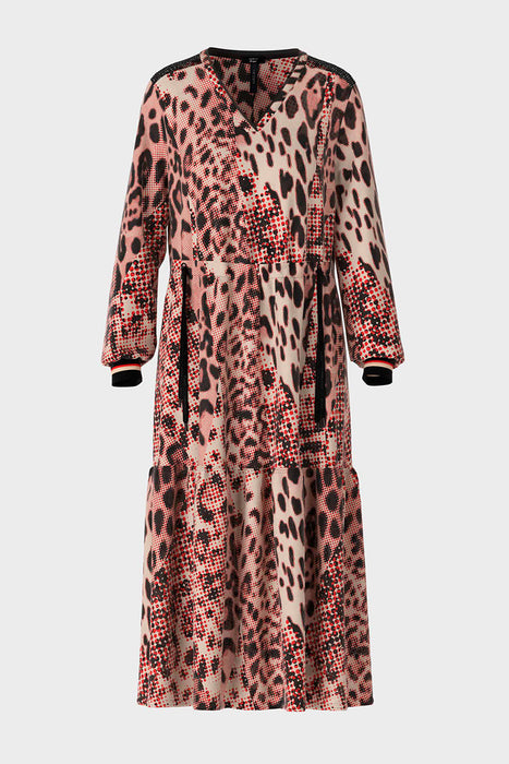 Long dress with animal fur print