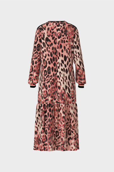 Long dress with animal fur print