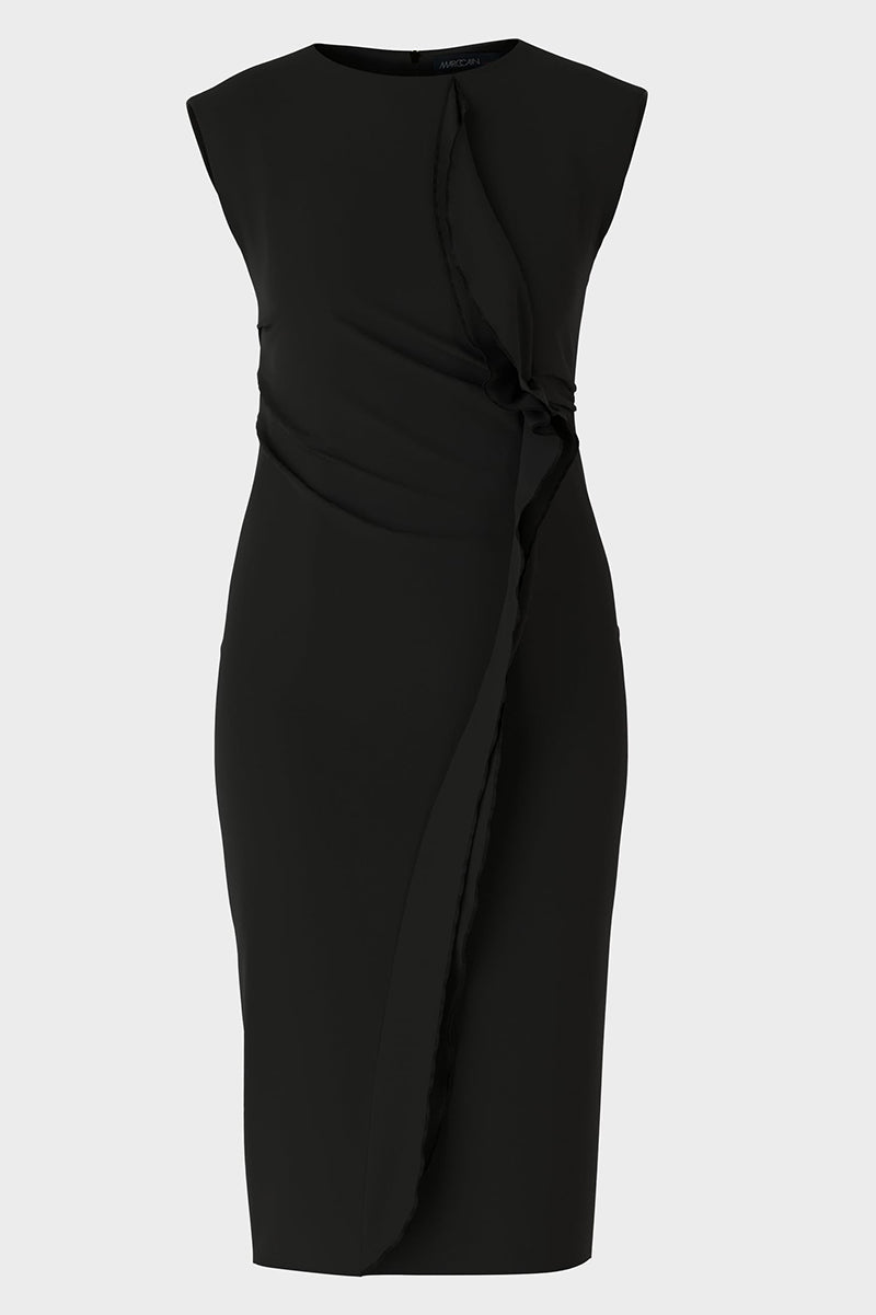 Figure-hugging dress with ruffle detail