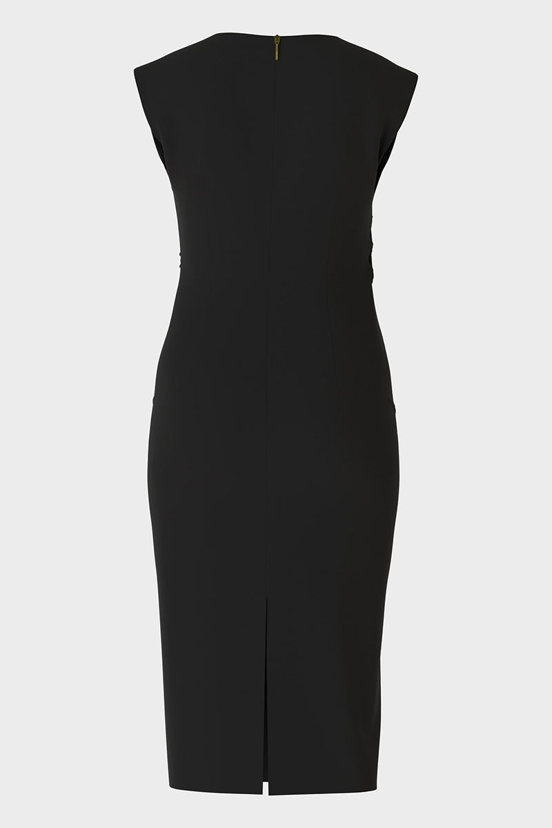 Figure-hugging dress with ruffle detail