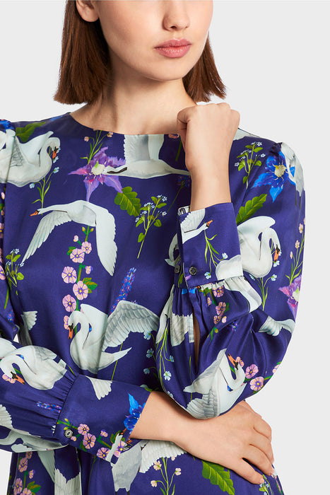 Silk dress with print