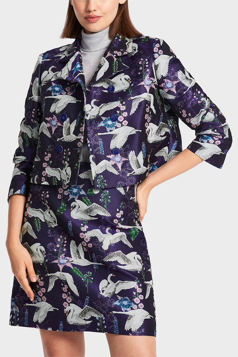 Jacket with swan print