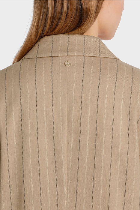 Pinstriped blazer with glitter effect