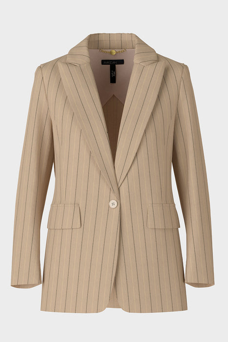 Pinstriped blazer with glitter effect