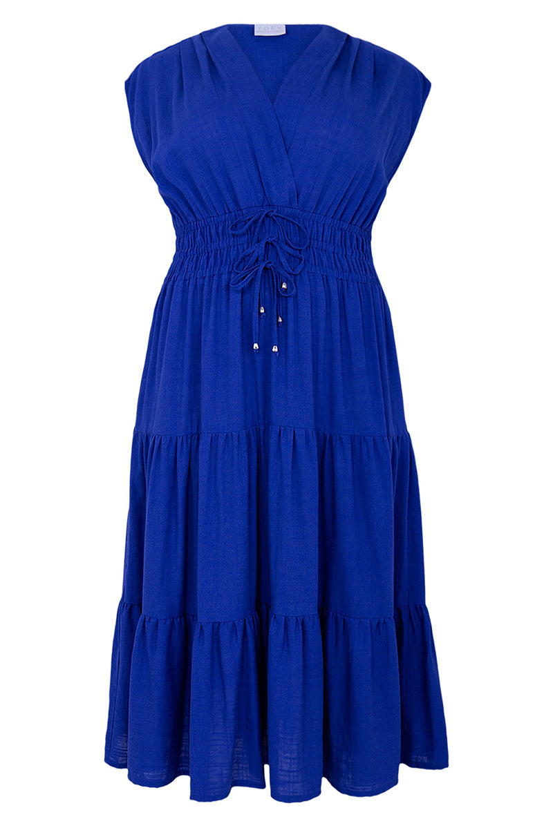 Dress long linen mix