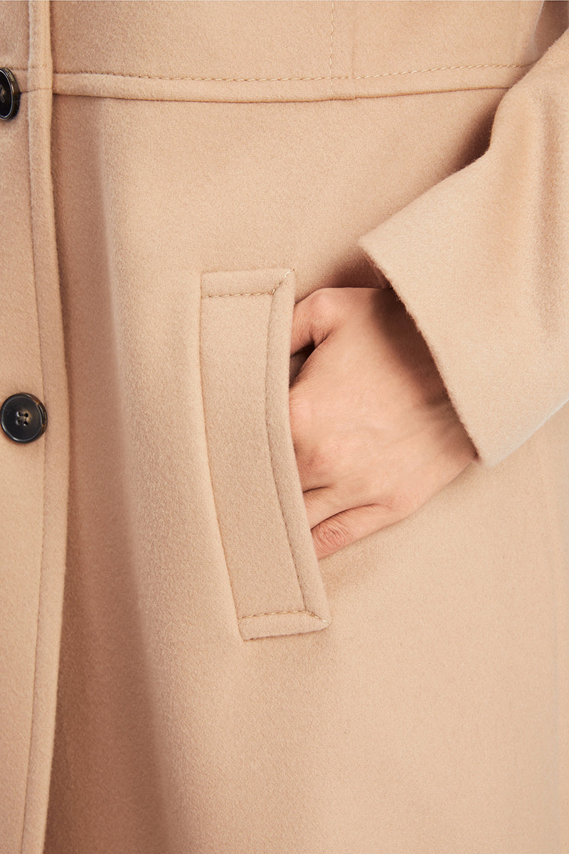 Pure new wool coat with cashmere