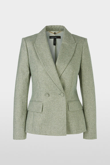 Herringbone blazer with lurex details