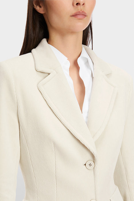 Close-fitting corduroy blazer