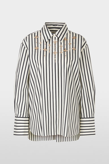 Striped blouse with rhinestones