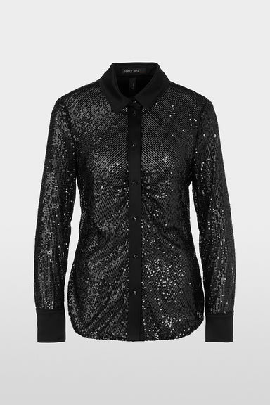 Blouse with mini sequins