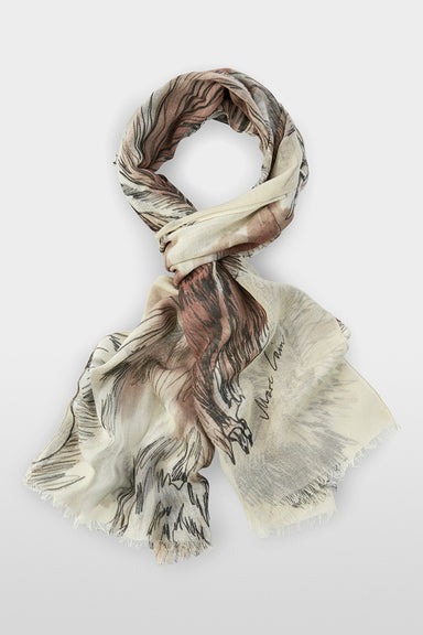 Wool scarf with cashmere