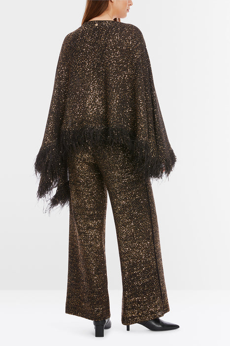 Ostrich feather poncho