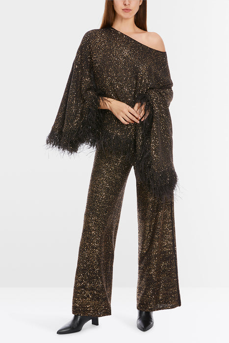 Ostrich feather poncho