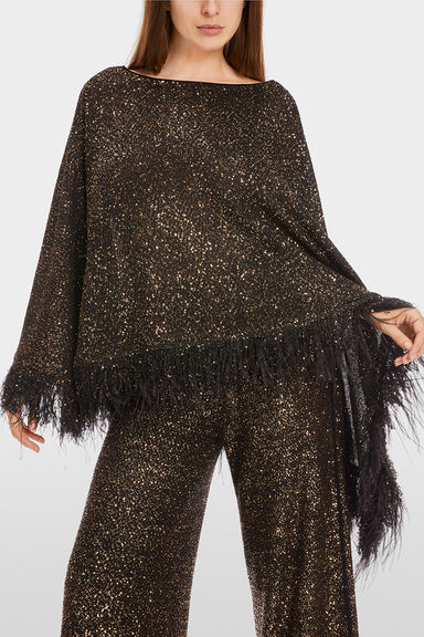 Ostrich feather poncho