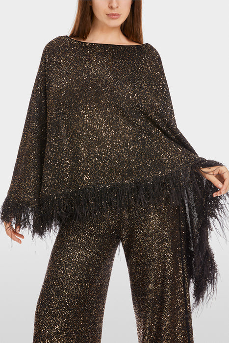 Ostrich feather poncho