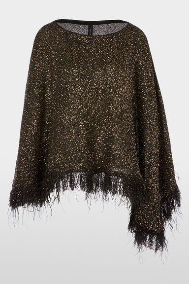 Ostrich feather poncho