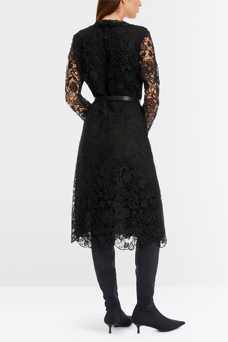 Dress with guipure lace