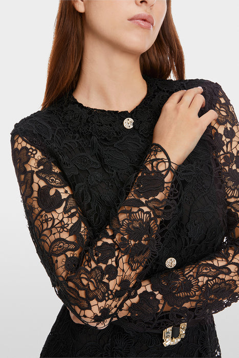 Dress with guipure lace