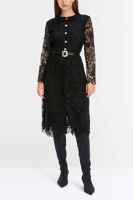 Dress with guipure lace