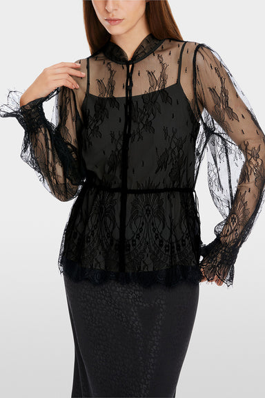 Blouse made from voile lace