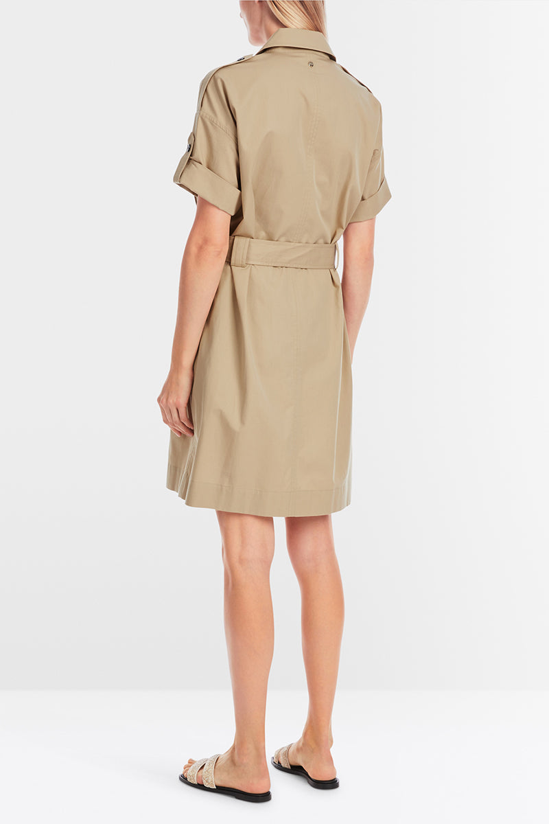Utility-style plain shirt dress