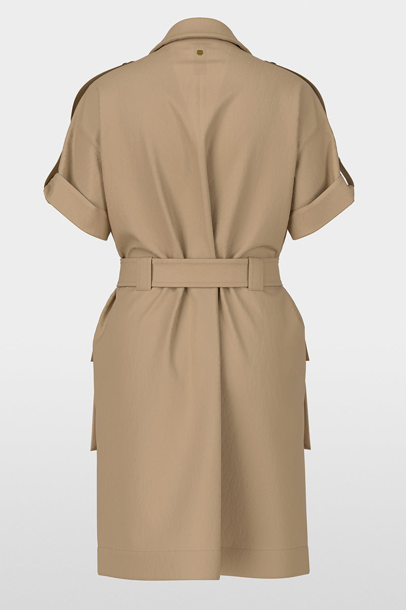 Utility-style plain shirt dress
