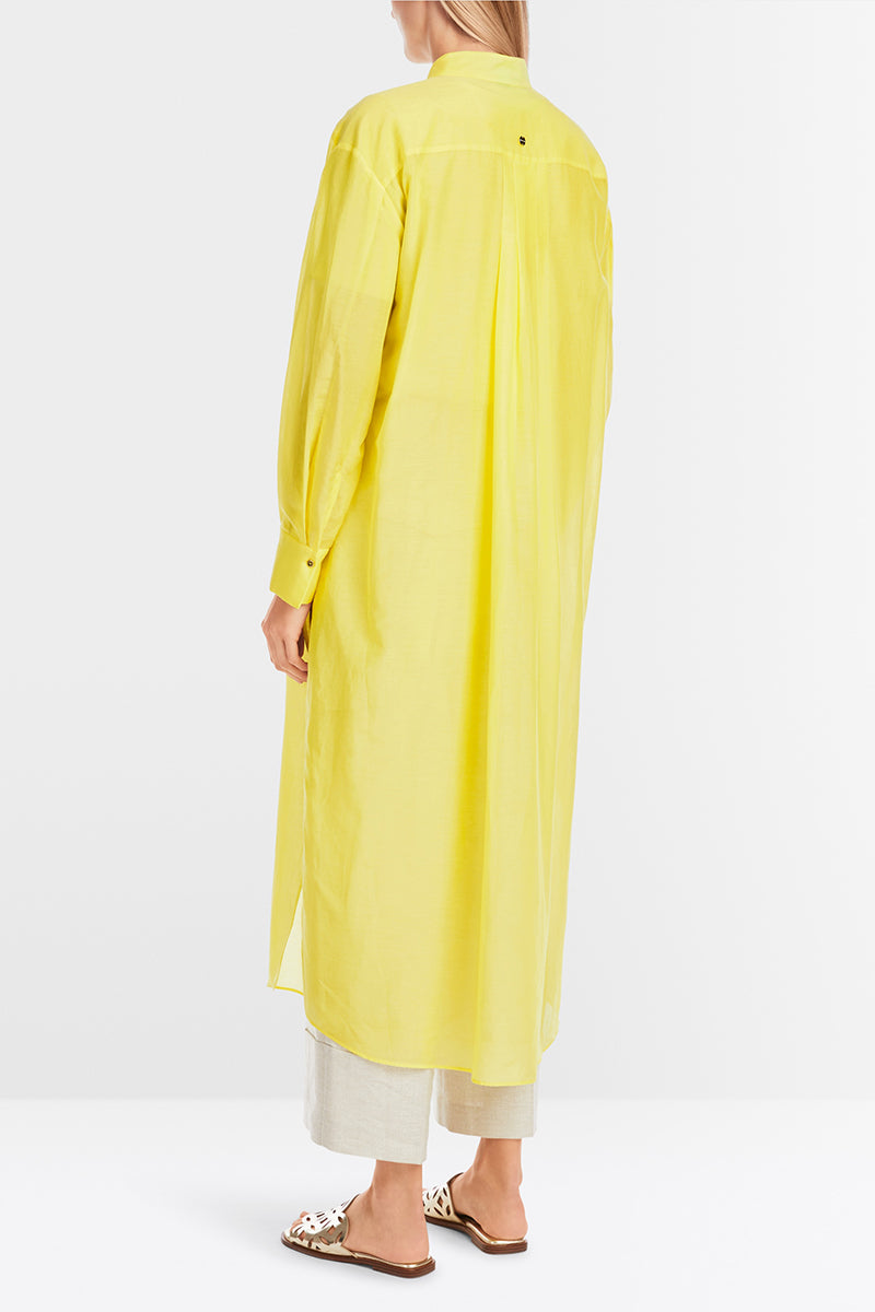 Long shirt blouse with pintucks