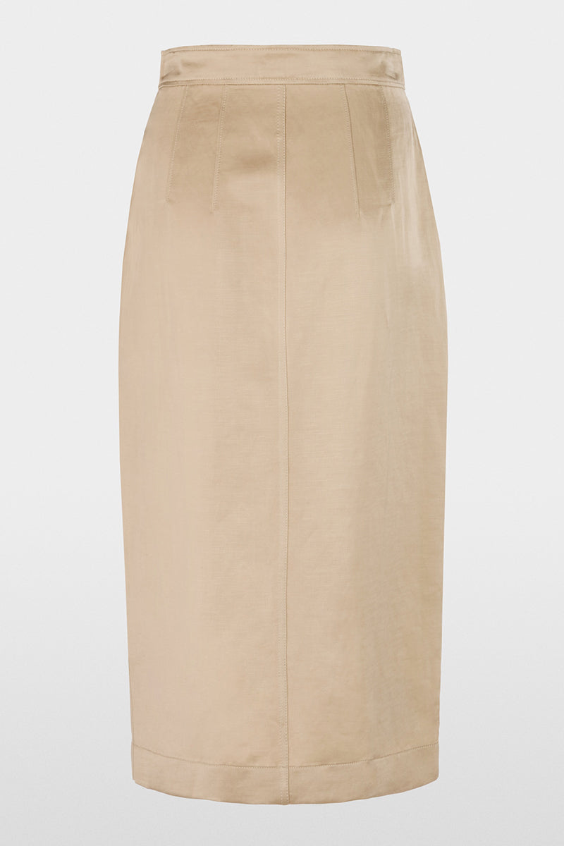 Slim midi skirt with zip