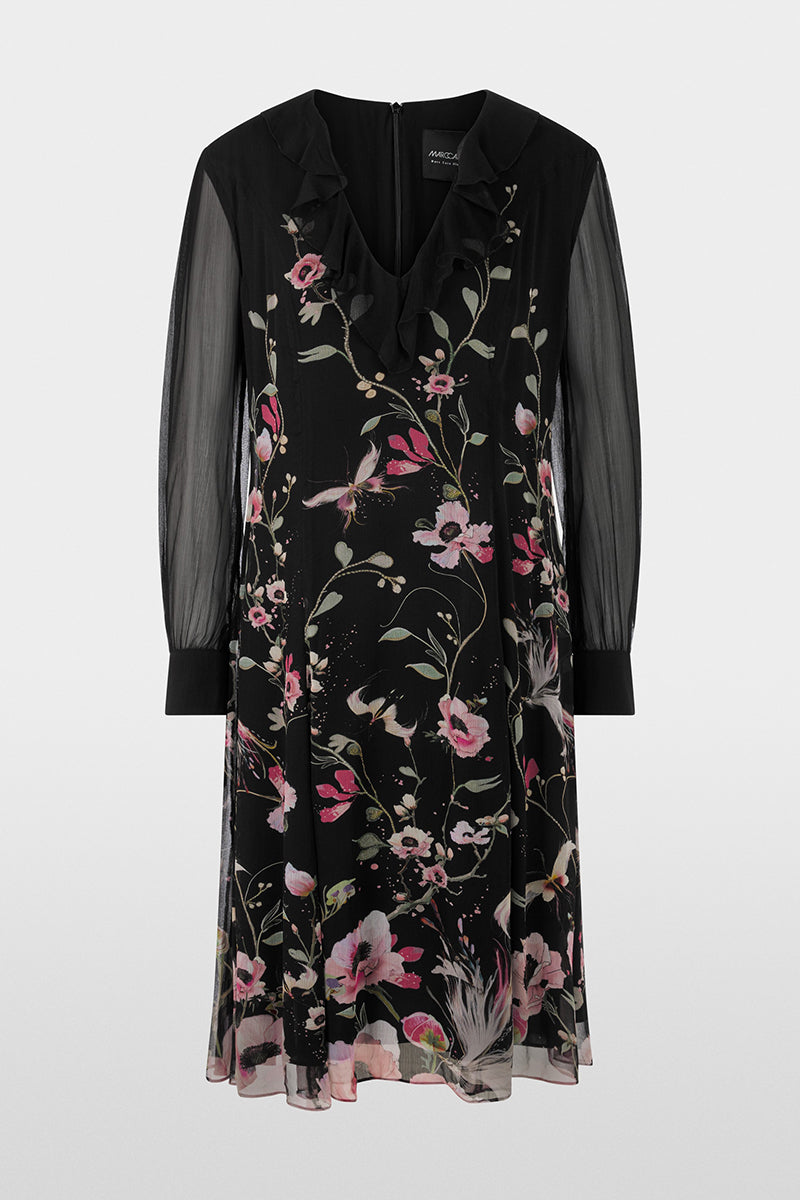 Airy dress with floral pattern