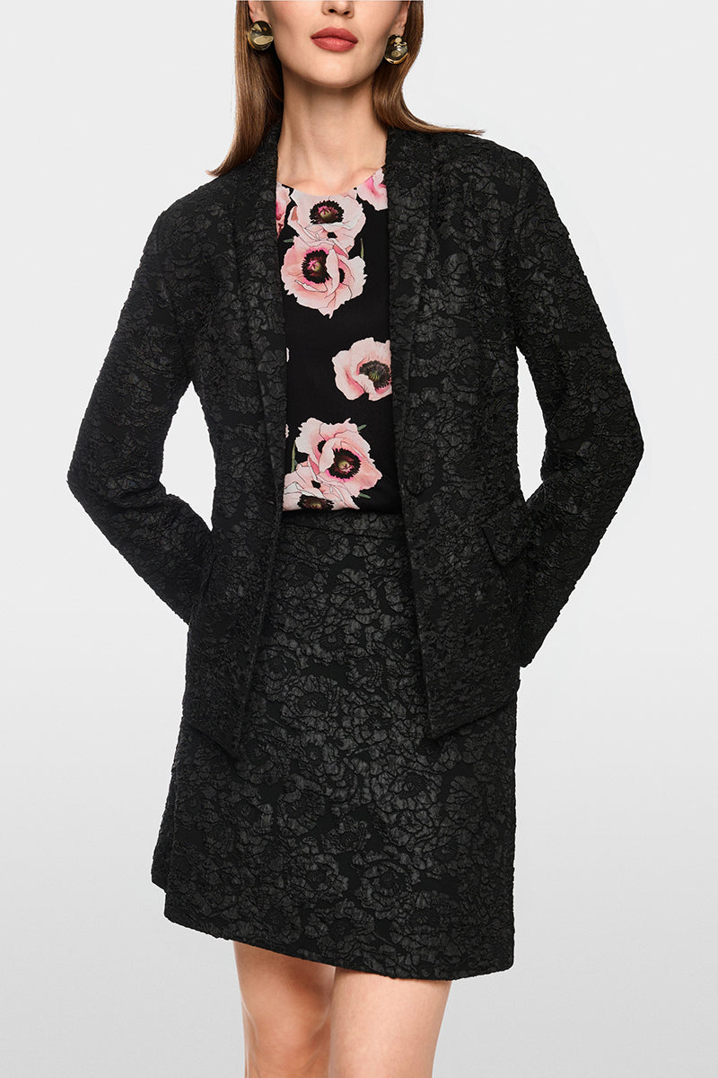 Blazer with floral pattern