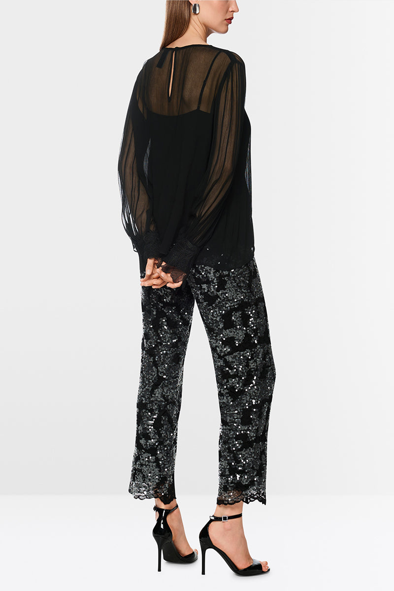 Delicate viscose crepe blouse