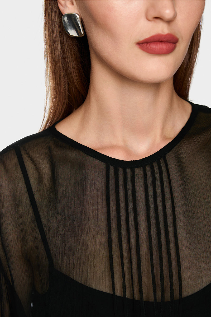 Delicate viscose crepe blouse