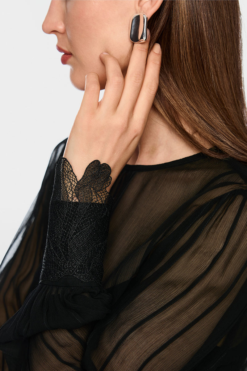 Delicate viscose crepe blouse