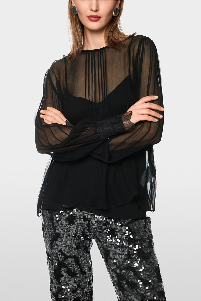 Delicate viscose crepe blouse